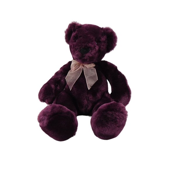 Fiesta Burgundy Sitting Bear Plush 10.5" Stuffed Animal - Picture 2 of 7